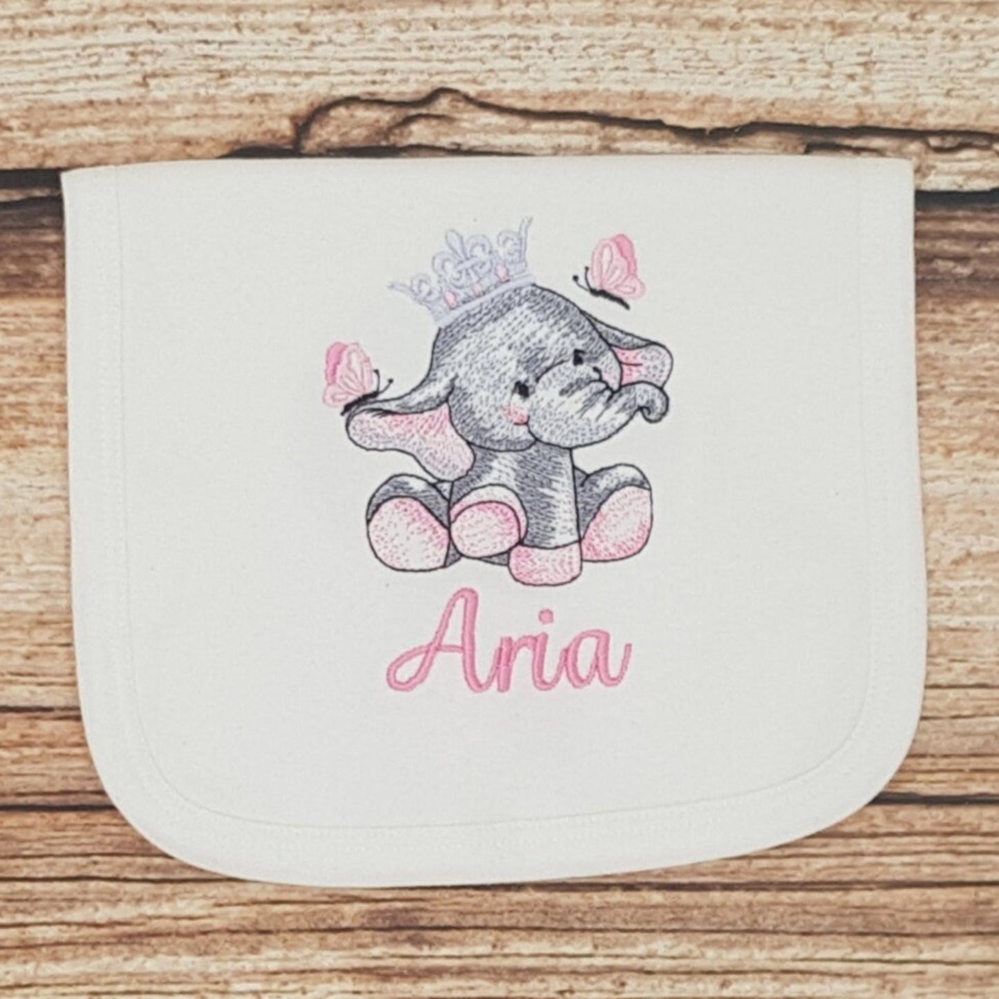 Personalised baby bib, baby clothing, personalised baby gift, new baby present, elephant bib, baby accessories