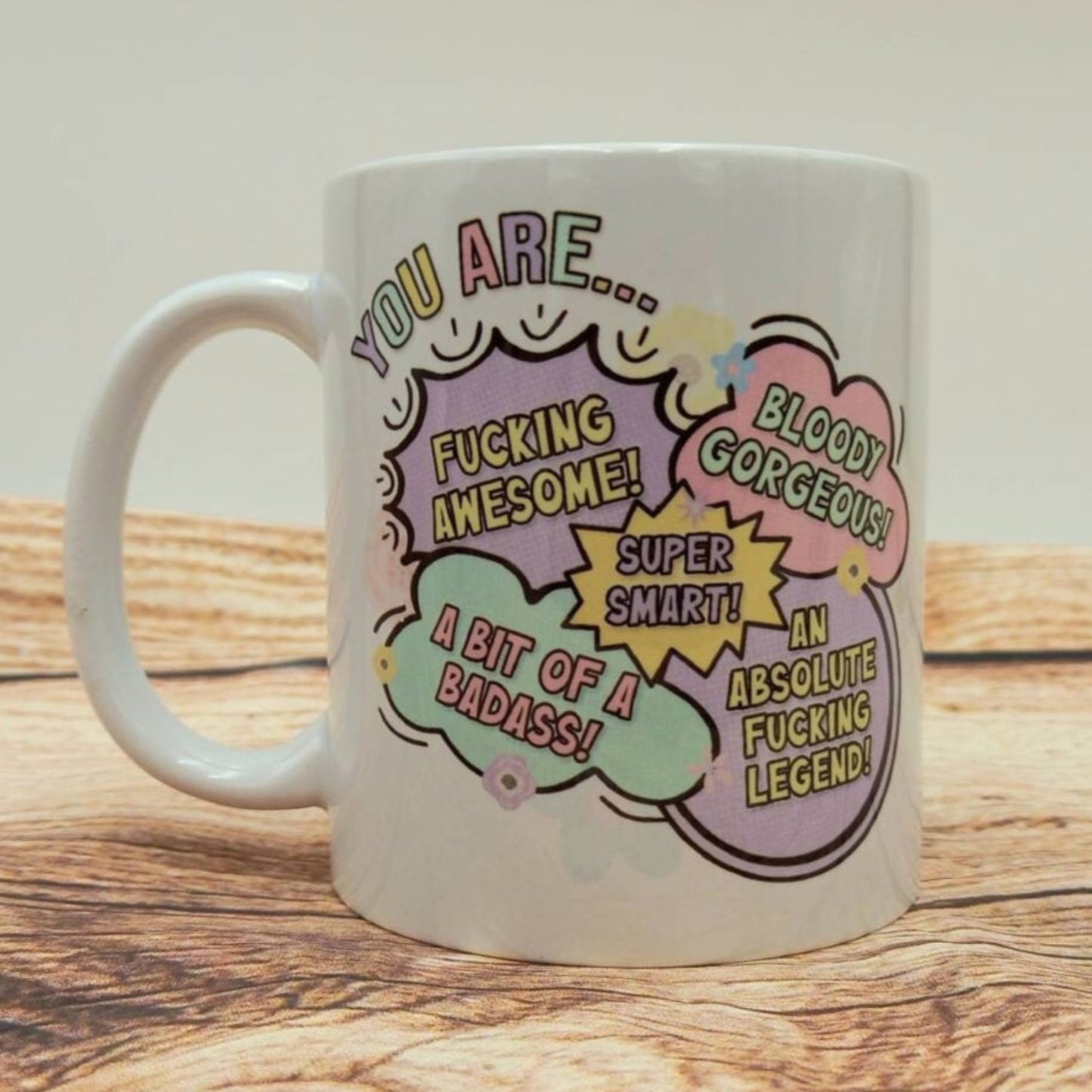 Positive affirmations mug, gift for her, coffee cup, tea mug, pastel affirmation mug, drinkware