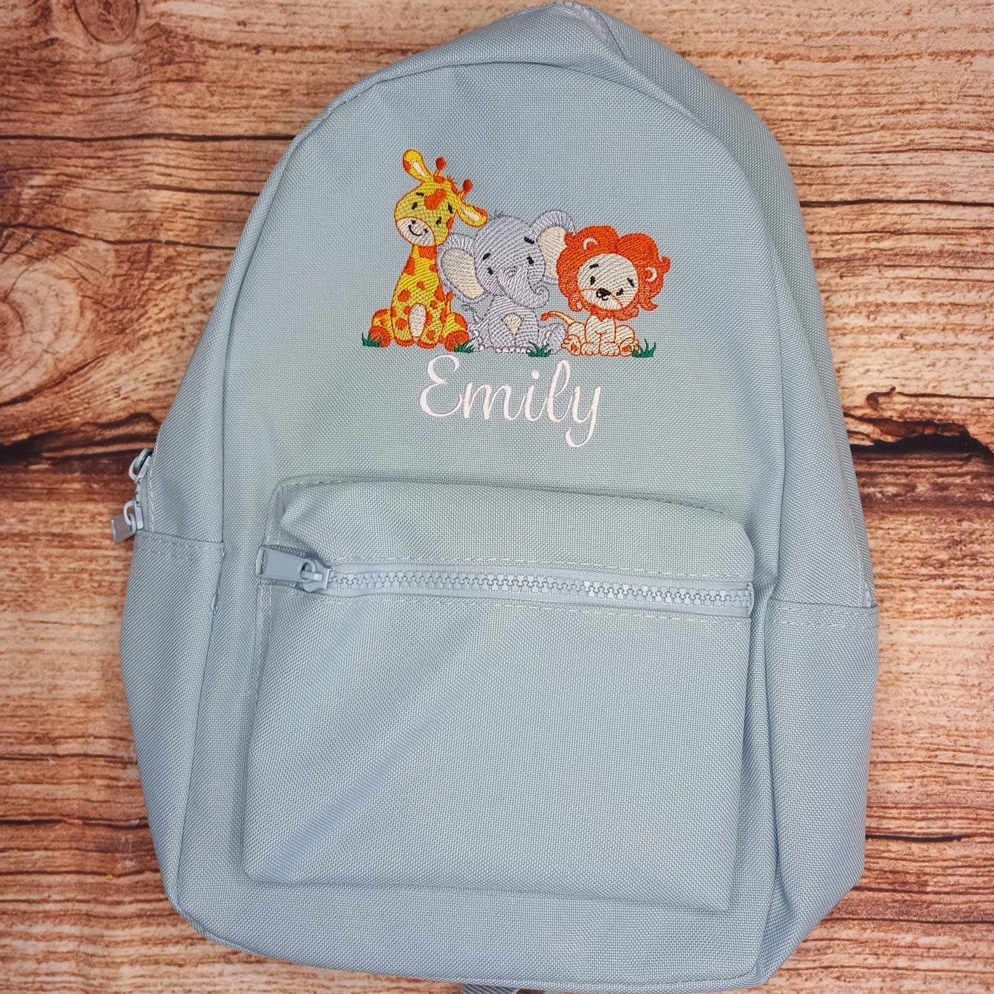 Childrens personalised backpack, kids jungle animal bag, toddler bag, baby changing bag