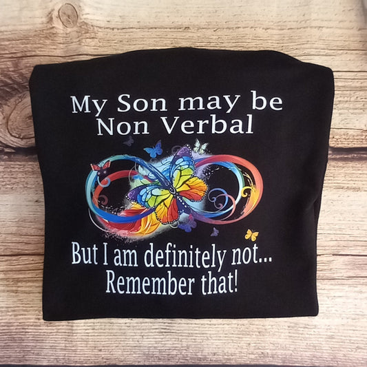 Autism awareness hoody, Non verbal butterfly hoody