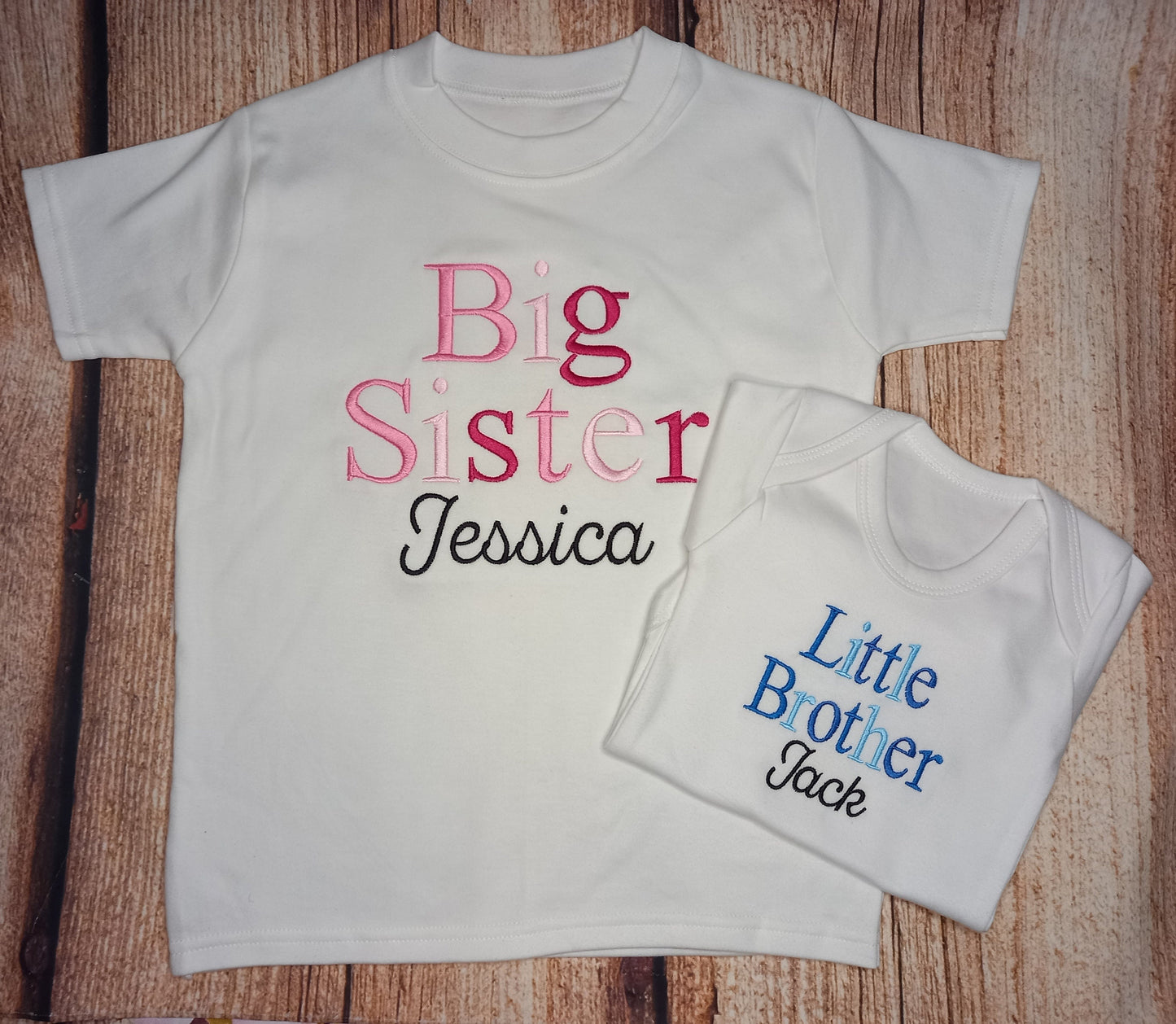 Big sister tshirt, Little brother body suit, Matching sibling outfits, embroidered clothes, Baby wear, brother shirt, Little sister vest