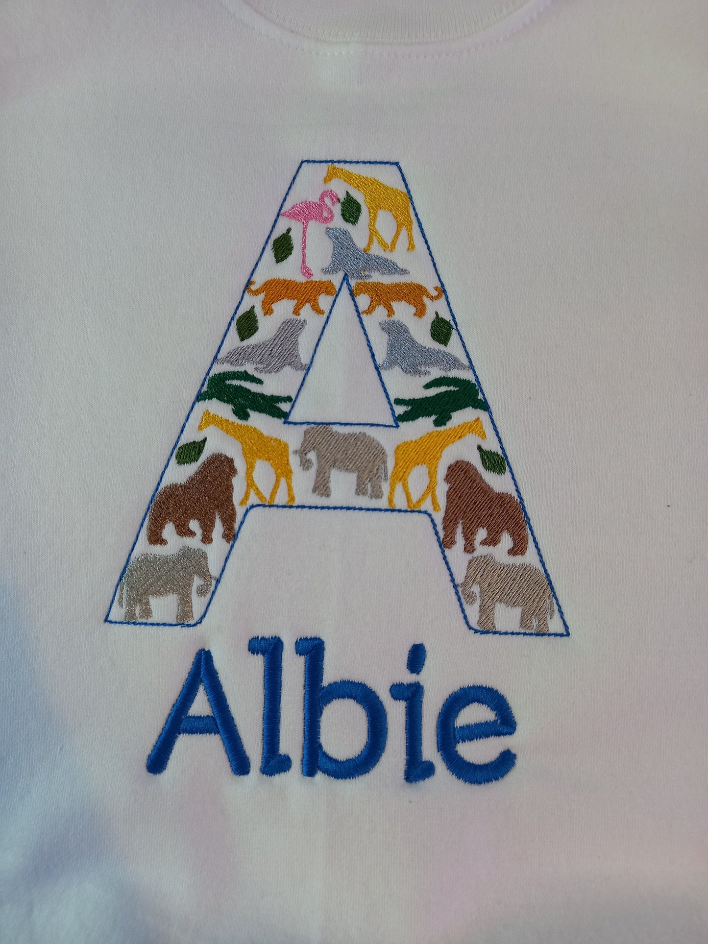 Childrens personalised jumper, childs embroidered sweater, kids zoo animal jumper, safari animals, personalised clothes, winter wardrobe