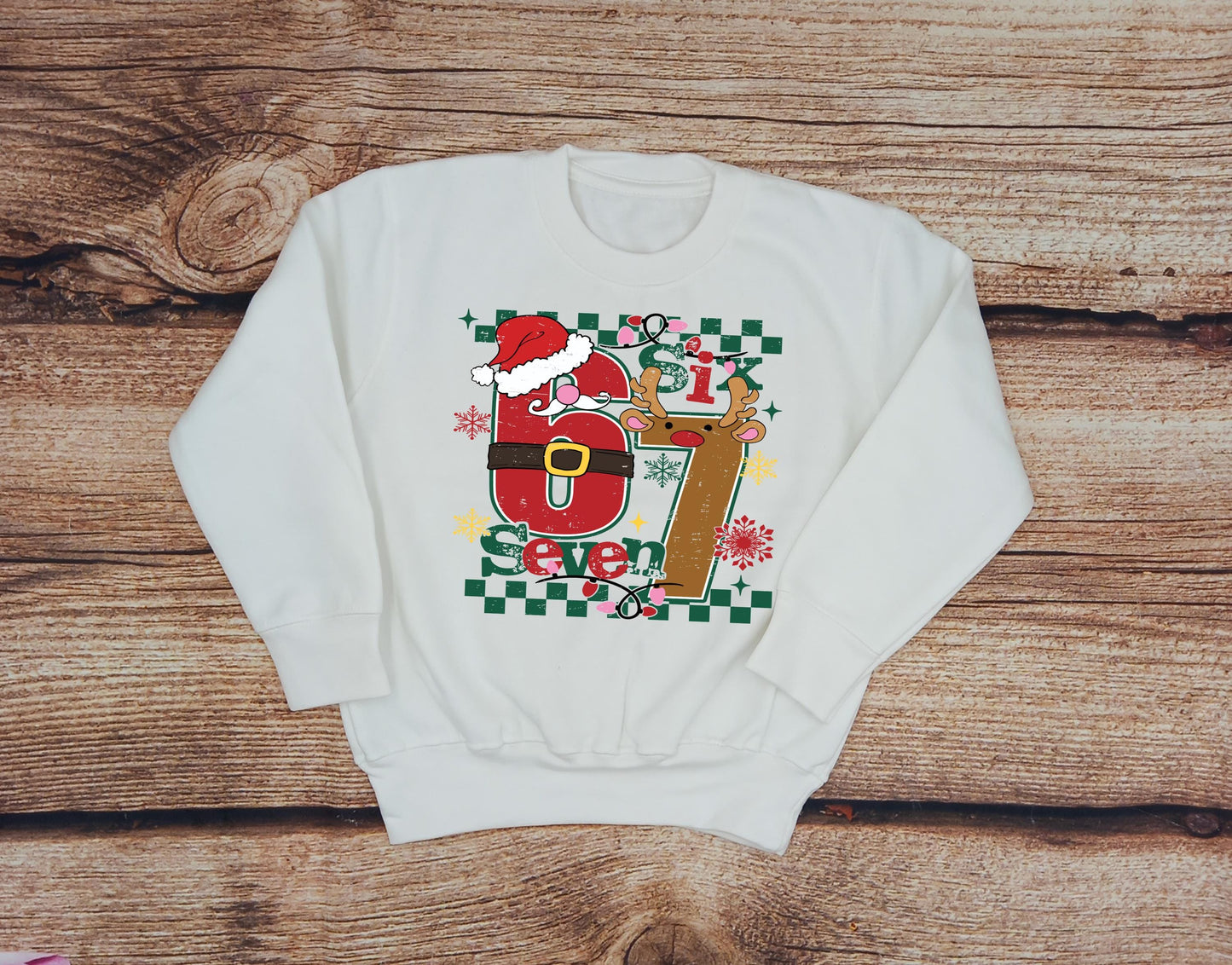 Children's Christmas sweater, kids 6 7 jumper, Childs festive top, Xmas jumper day, winter wardrobe