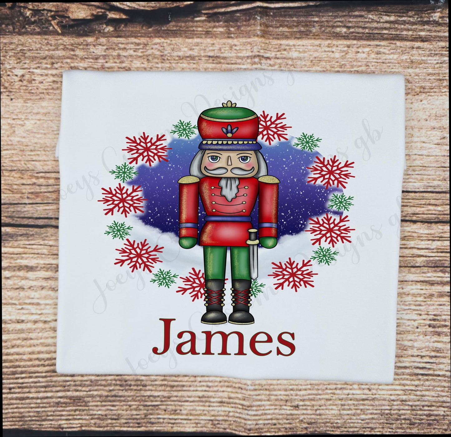 Children's personalised Christmas t-shirt, kids nutcracker tee, Childs festive cotton top, Xmas shirt, Baby and toddler t-shirt