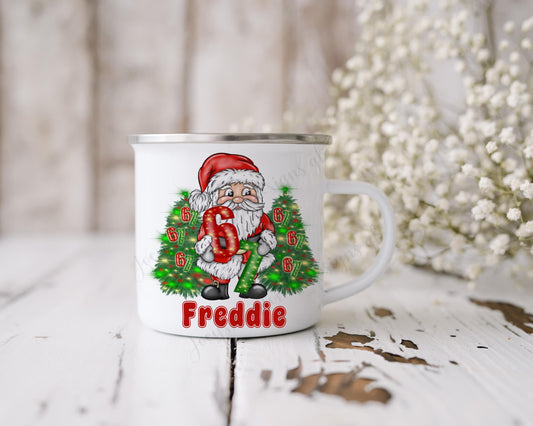 Six Seven Santa mug, Personalised Father Christmas 67 cup, 12 oz kids drinkware