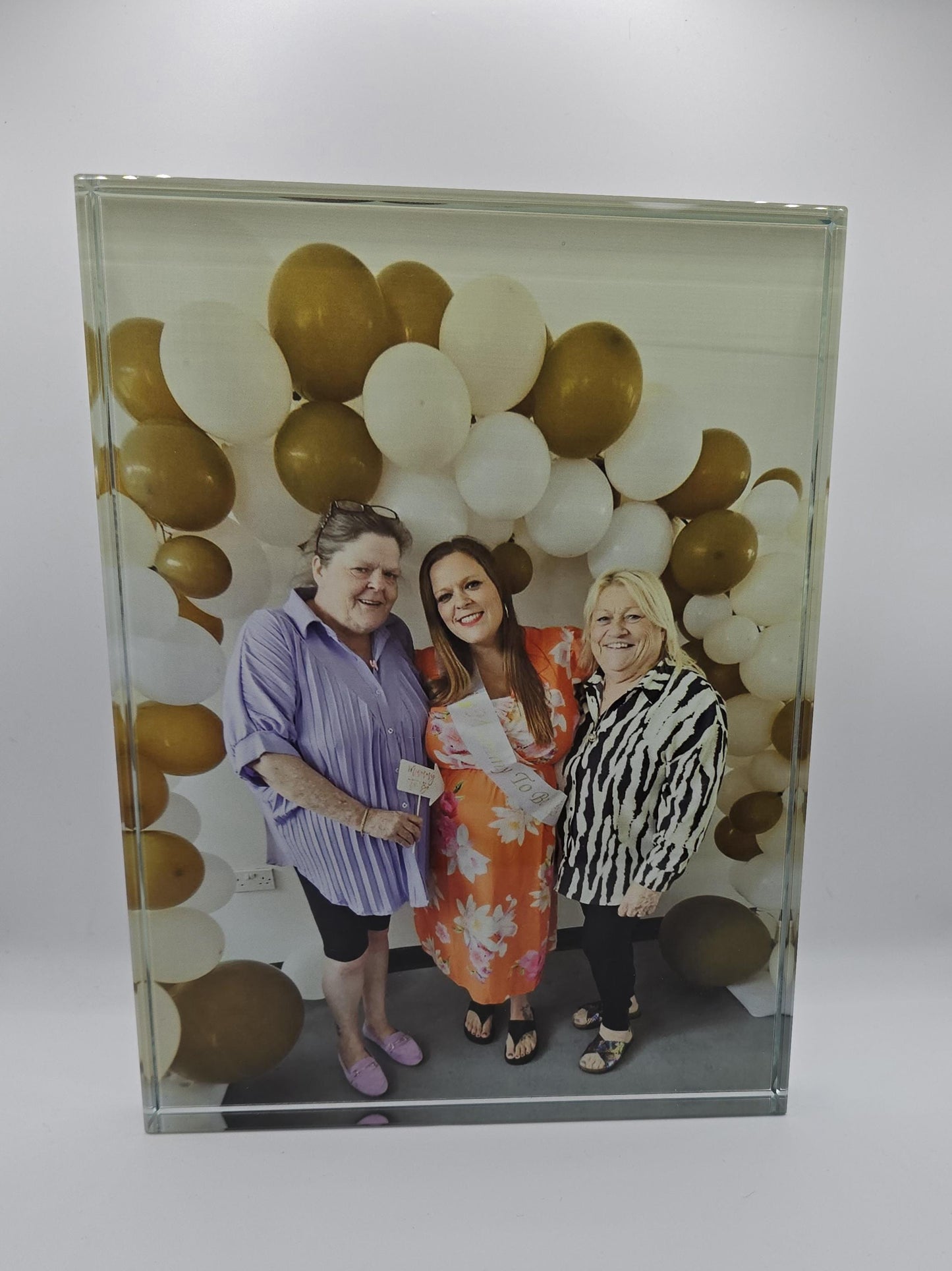 Crystal block photo frame, glass picture frame, personalised gifts