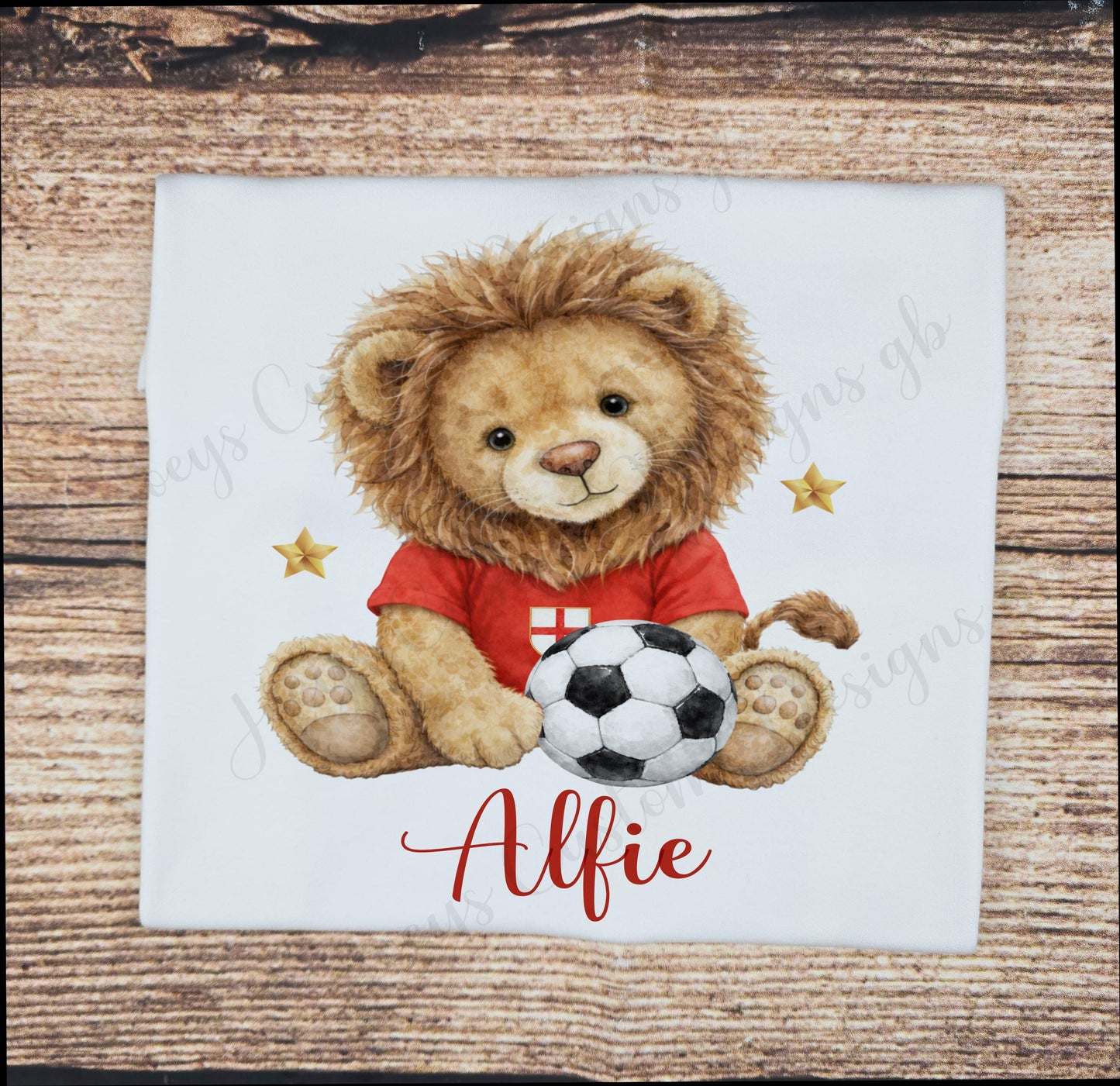 Children's Personalised Lion football t-shirt, Kids world cup tee, girls and boys football shirt