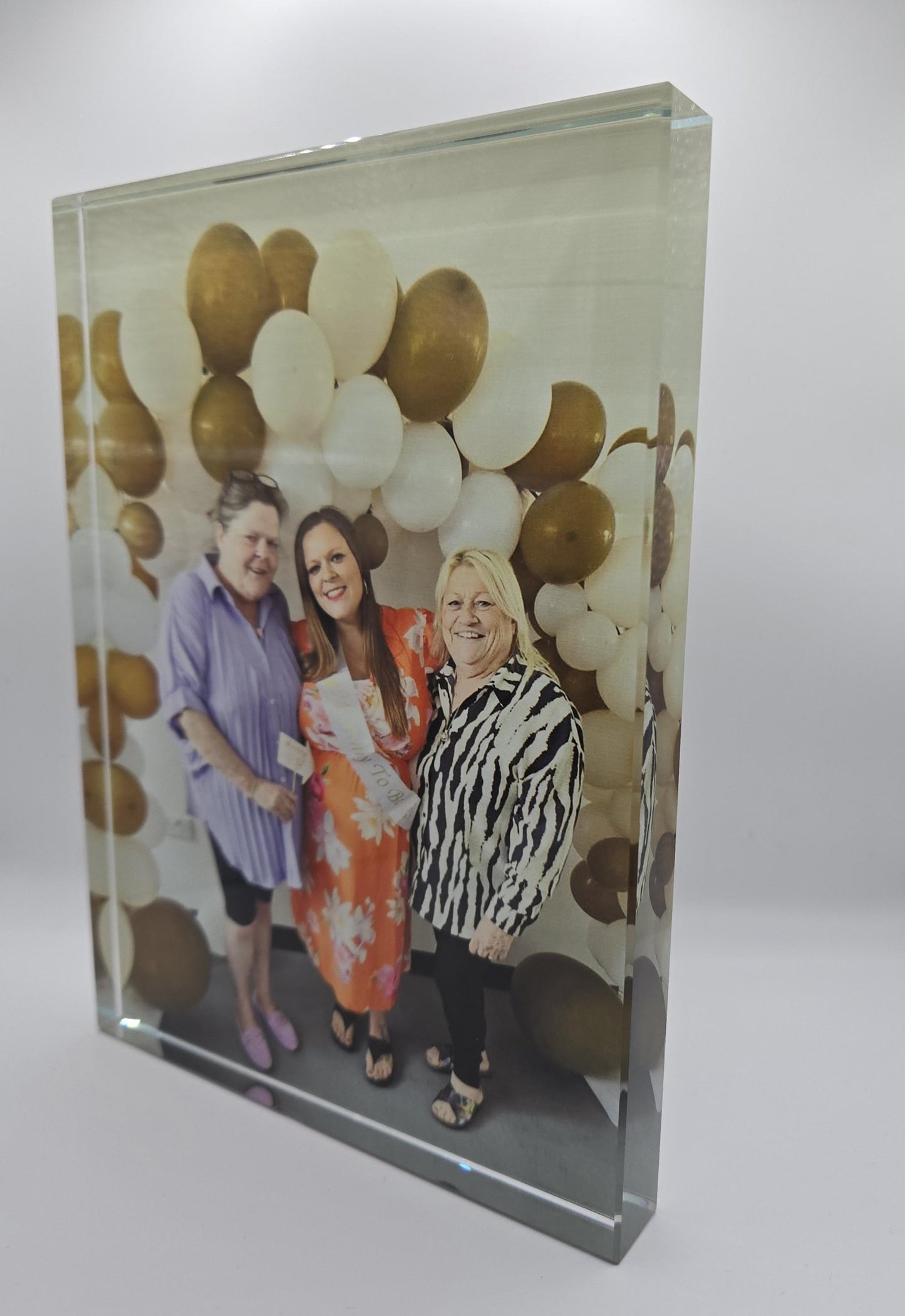 Crystal block photo frame, glass picture frame, personalised gifts