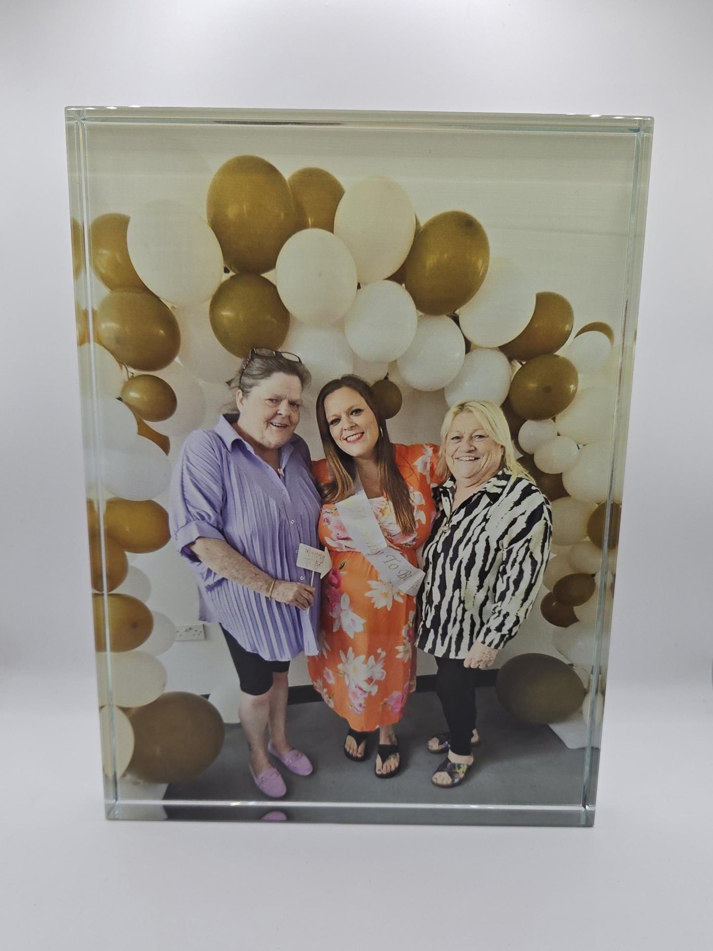 Crystal block photo frame, glass picture frame, personalised gifts