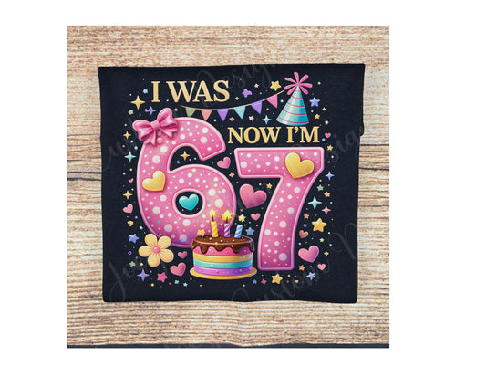 7 year old birthday tshirt, I was 6 now Im 7 tee, six seven top