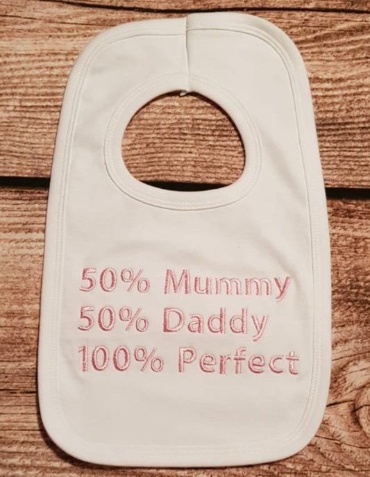 embroidered baby bib, baby gift