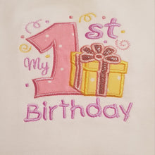 Load image into Gallery viewer, Childrens embroidered first birthday tshirt
