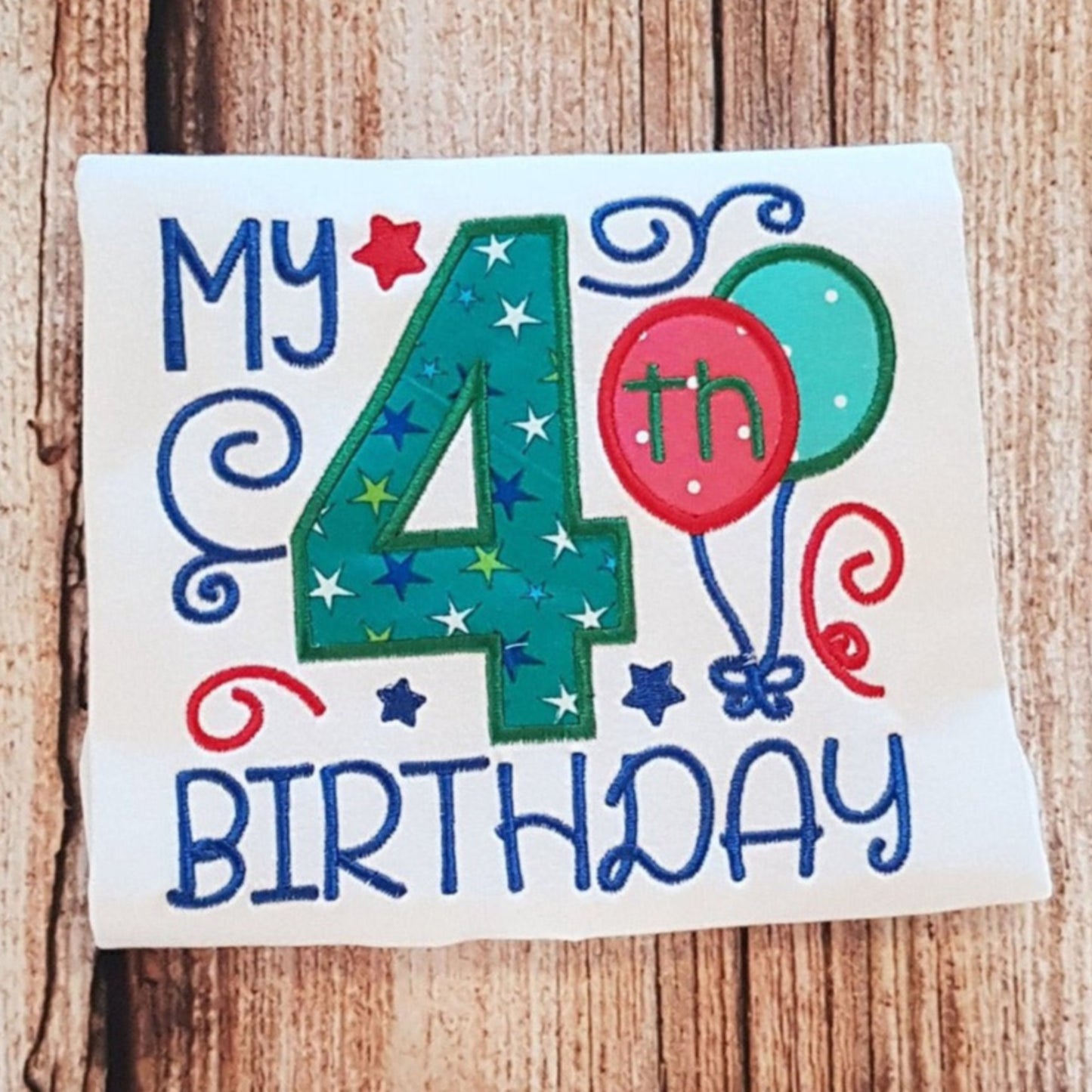 Childrens birthday tshirt, kids embroidered tee, 1st,2nd, 3rd, 4th, 5th, 6th, 7th, 8th, birthday