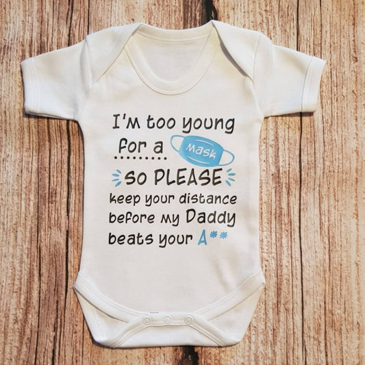 Babys social distancing vest, bodysuit, baby clothes, new born baby gift