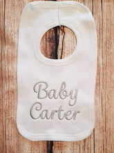 Load image into Gallery viewer, Personalised baby bib, embroidered baby gift
