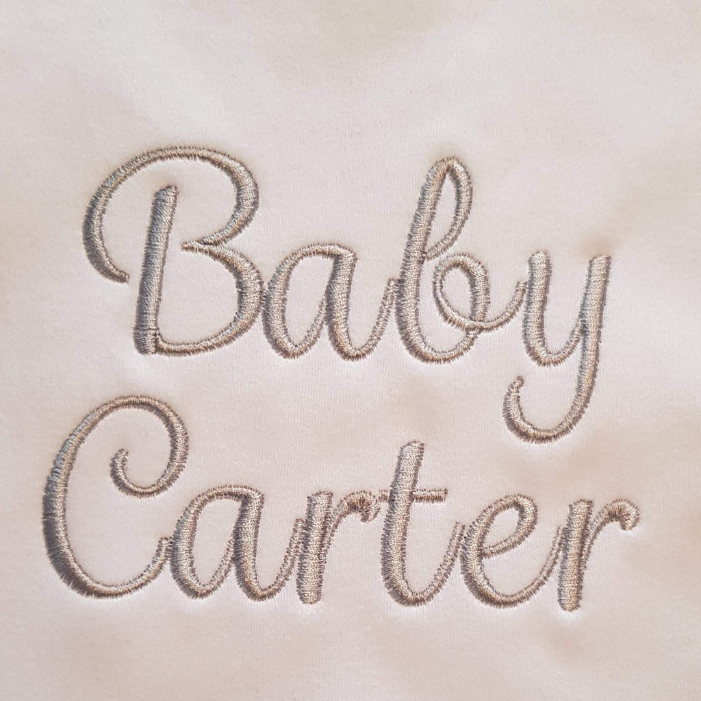 Personalised baby bib, embroidered baby gift