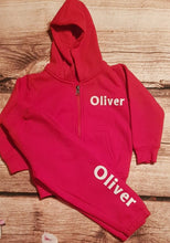 Load image into Gallery viewer, Childrens personalised tracksuit, Kids sportswear, Childs hoody and jogging bottoms set
