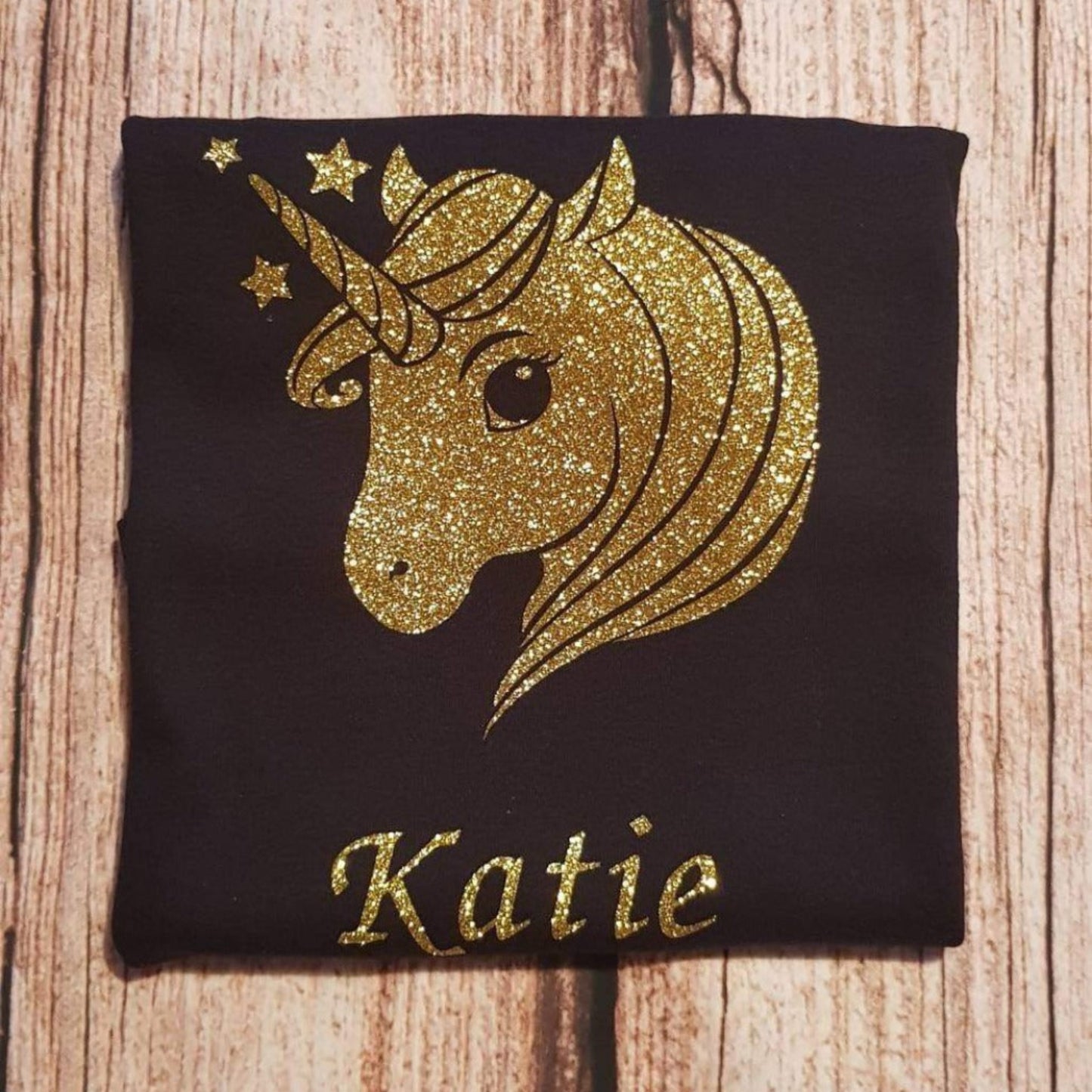 Children's personalised unicorn tshirt