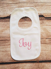 Load image into Gallery viewer, Personalised baby bib, embroidered baby gift
