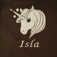 Load image into Gallery viewer, Children&#39;s personalised unicorn tshirt
