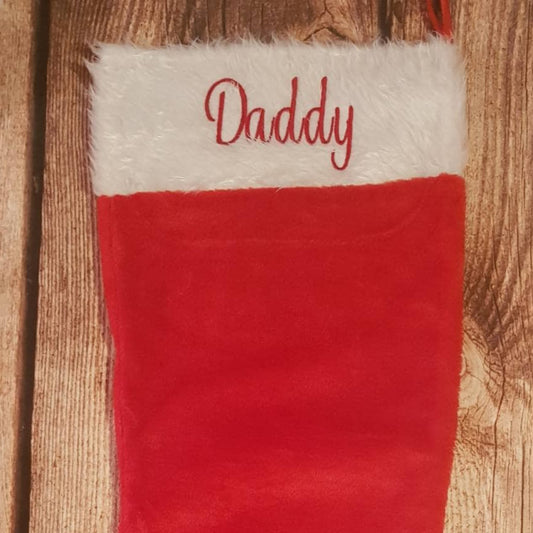 Christmas stocking, large personalised xmas stocking, festive sock, personalised gift, festive decor