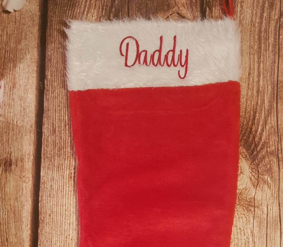 Christmas stocking, large personalised xmas stocking, festive sock, personalised gift, festive decor