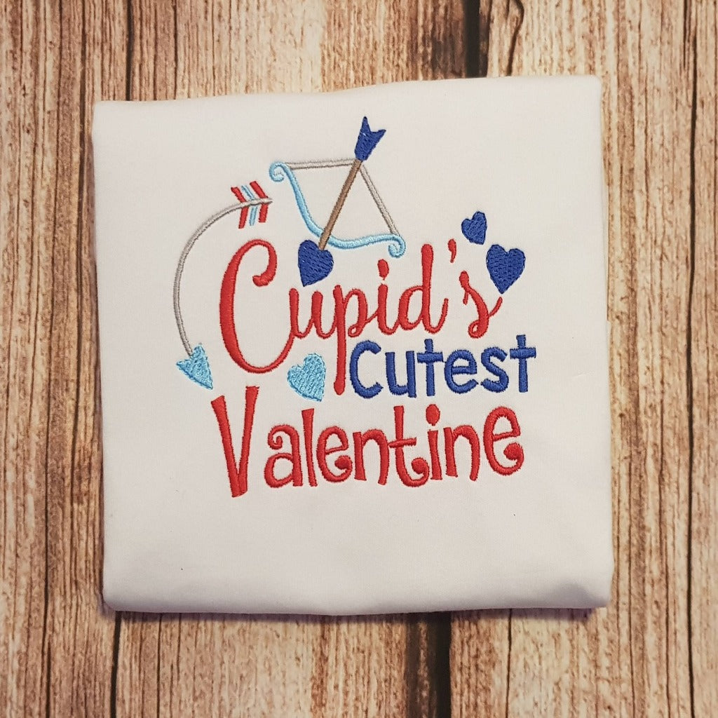 Children's valentines t-shirt, cupids cutest valentine top