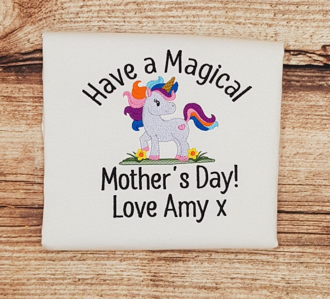 Children's mothers day tshirt. Childs unicorn mothers day tee, Kids personalised tshirt, personalised mothers day gift, mothers day clothes