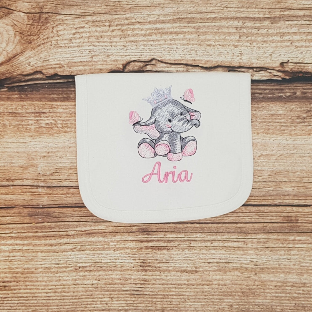 Personalised baby bib, baby clothing, personalised baby gift, new baby present, elephant bib, baby accessories