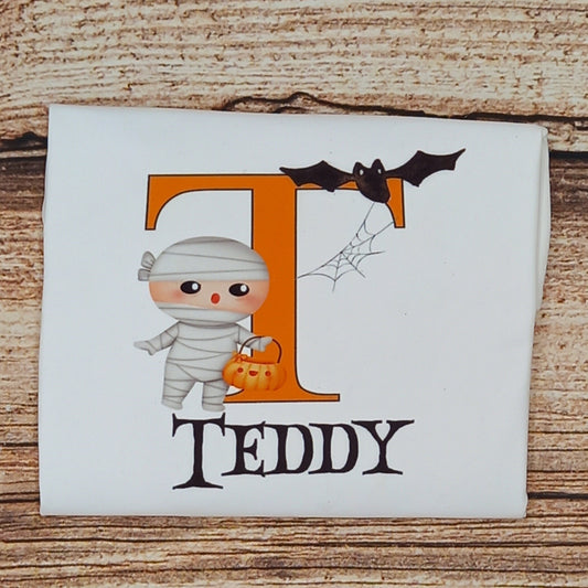 Childrens personalised Halloween tshirt, mummy halloween top, Kids Halloween shirt, Halloween clothes