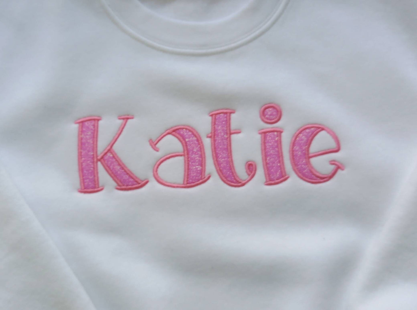 Childrens personalised jumper, child's embroidered sweater, personalised clothing for kids, personalised glitter sweatshirt, winter wardrobe