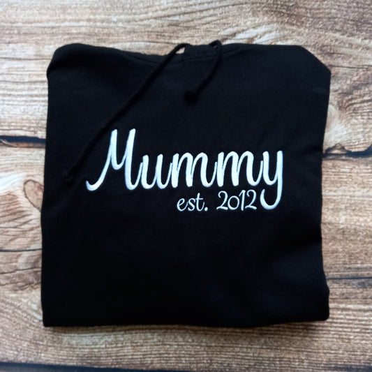 Mummy hoody, mum hoodie, mothers day gift, mama clothes, casual wear, embroidered mummy hoody/sweater, gift for mum, customised clothing