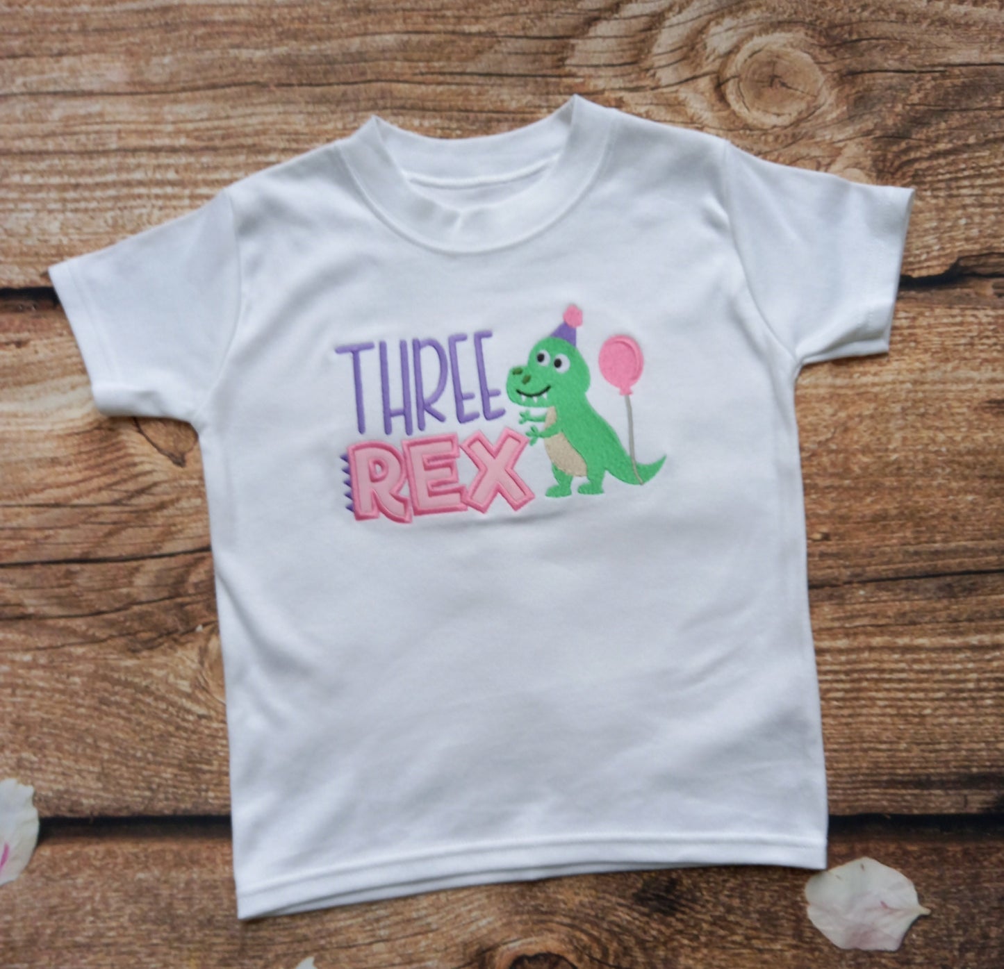 childrens dinosaur birthday tshirt, Three rex tee, childs third birthday tshirt, kids birthday clothing, trex birthday shirt, childs gift