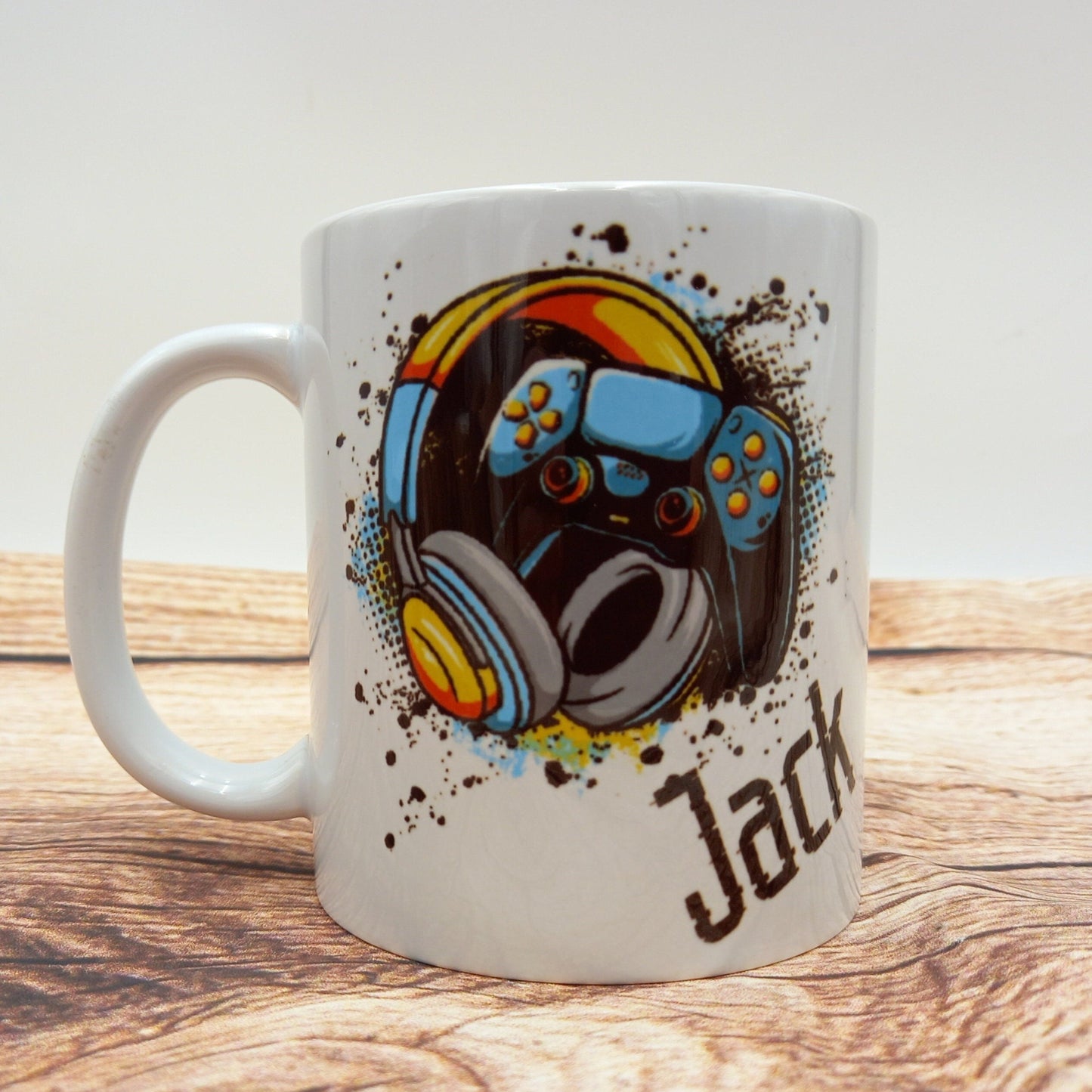 Personalised gamer mug, gaming control cup, personalised gift, gift for him