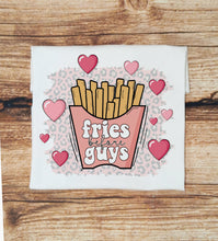 Load image into Gallery viewer, Fries before guys valentines tshirt, Children&#39;s anti valentines shirt,  kids comical valentines top,
