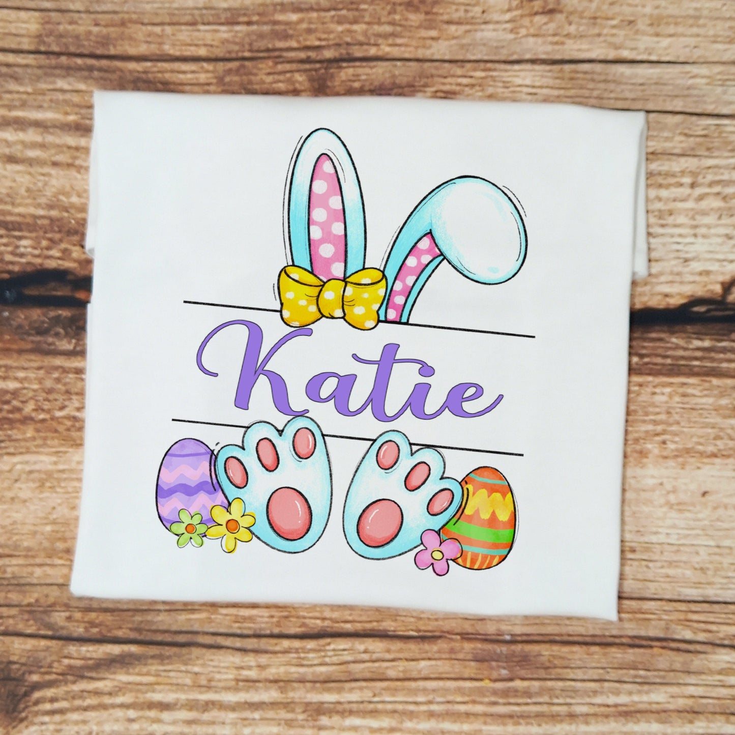 Childrens personalised easter tshirt, customised easter clothing, Easter rabbit top, kids easter tee, childs personalised easter gift