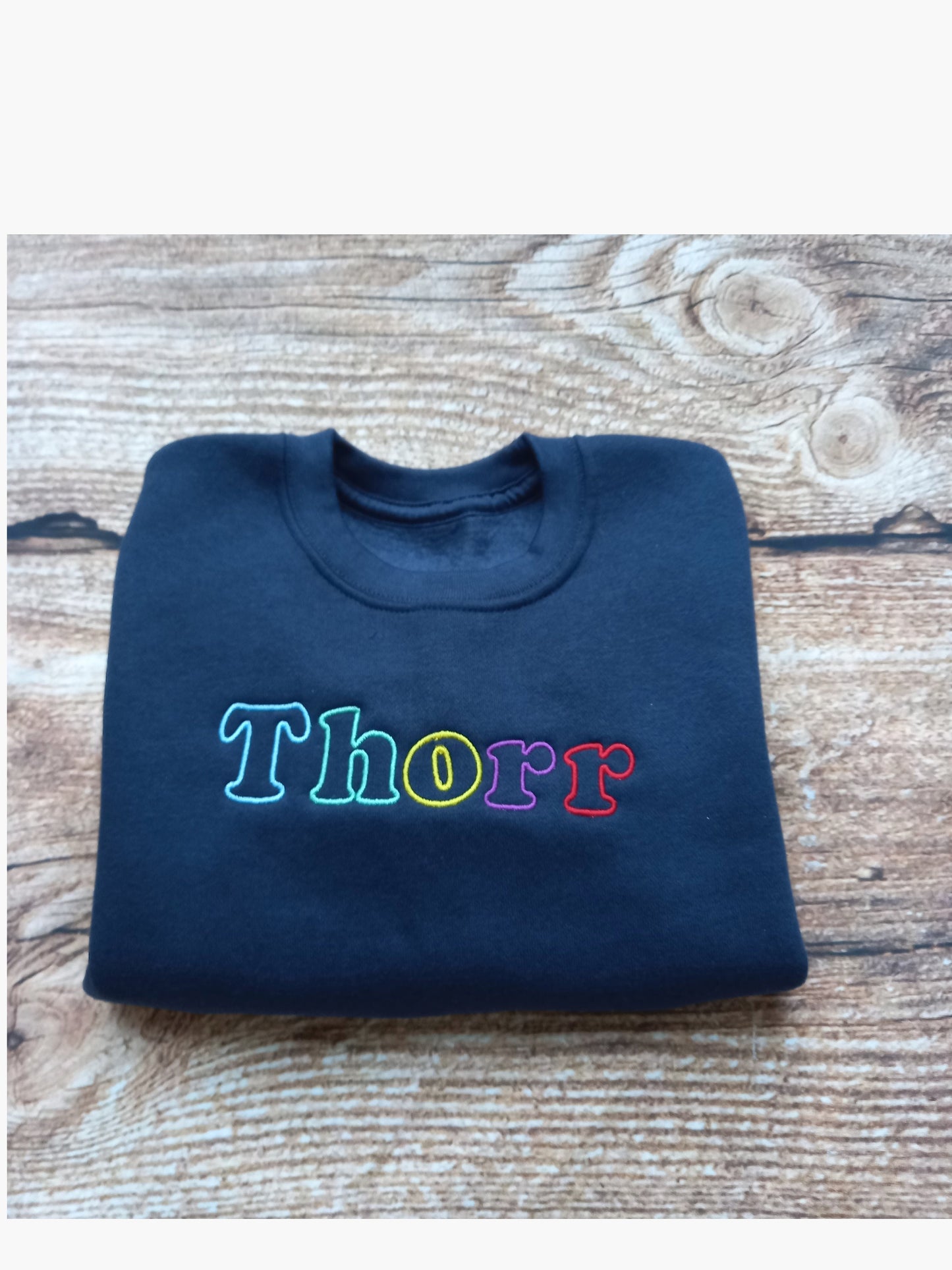 Childrens personalised sweater, Childs embroidered jumper, kids rainbow letter sweatshirt, personalised gift , childrens clothing
