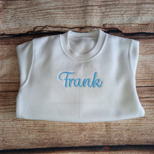 Load image into Gallery viewer, Childrens personalised jumper, child&#39;s embroidered sweater, childrens personalised gift, kids clothing
