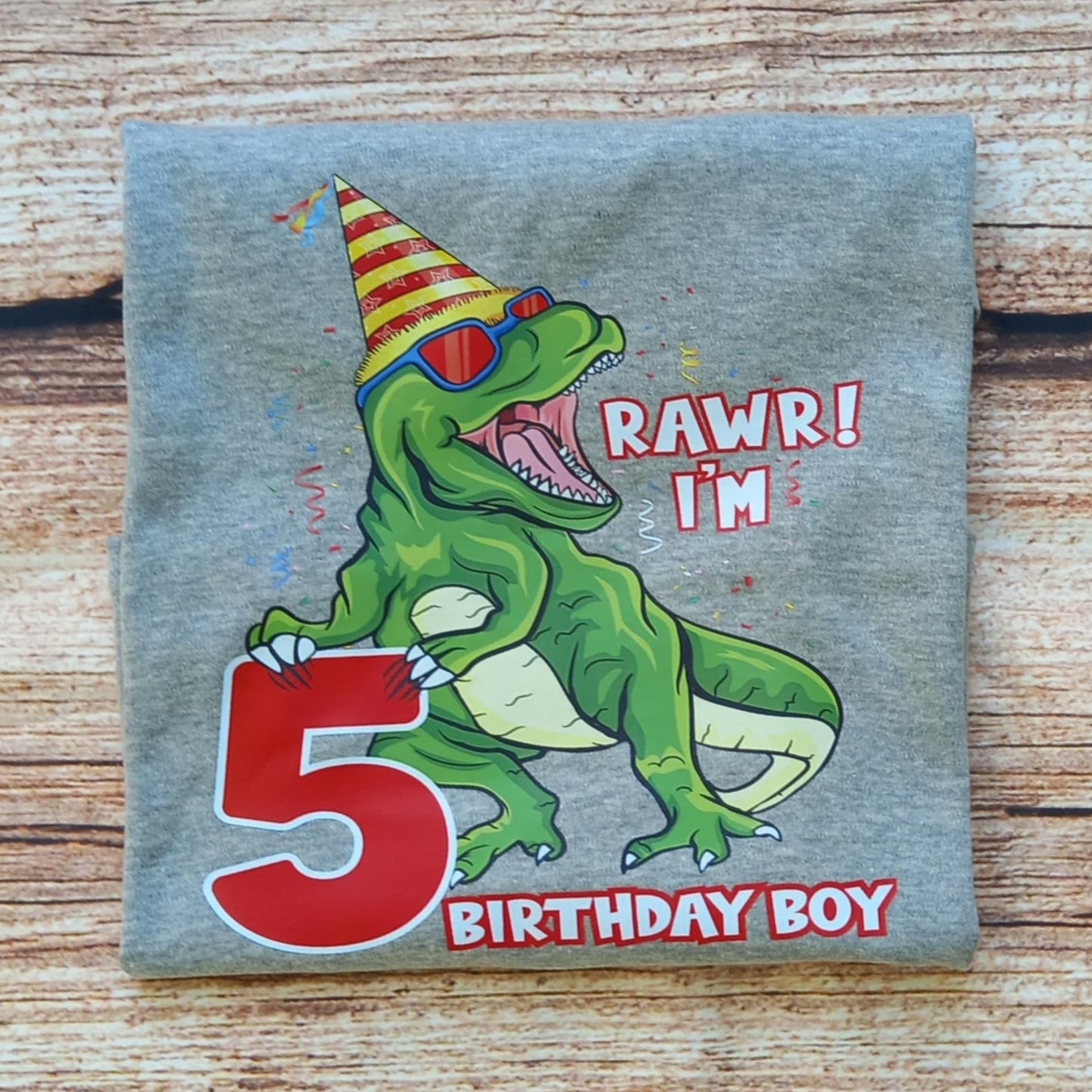 Childs birthday tshirt, kids dinosaur birthday tee, Childrens dino shirt, trex birthday shirt, birthday gift